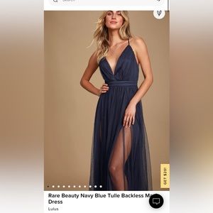 Lulu’s Rare Beauty Tulle Backless Maxi Dress